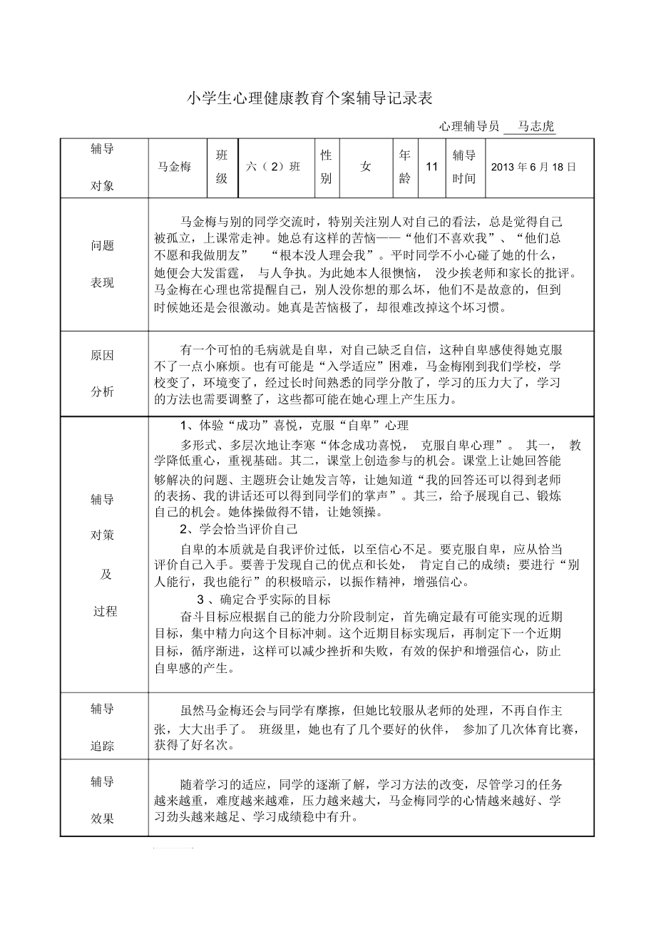 小学生心理辅导聊天记录(小学生心理辅导与家长沟通记录)