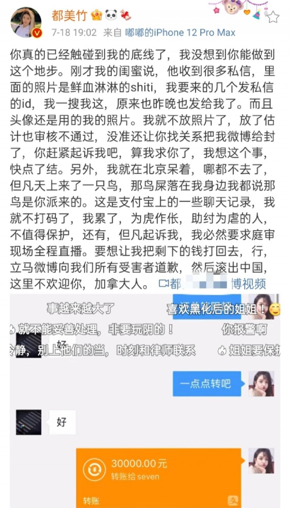 包含吴亦凡与都美竹事件聊天记录的词条